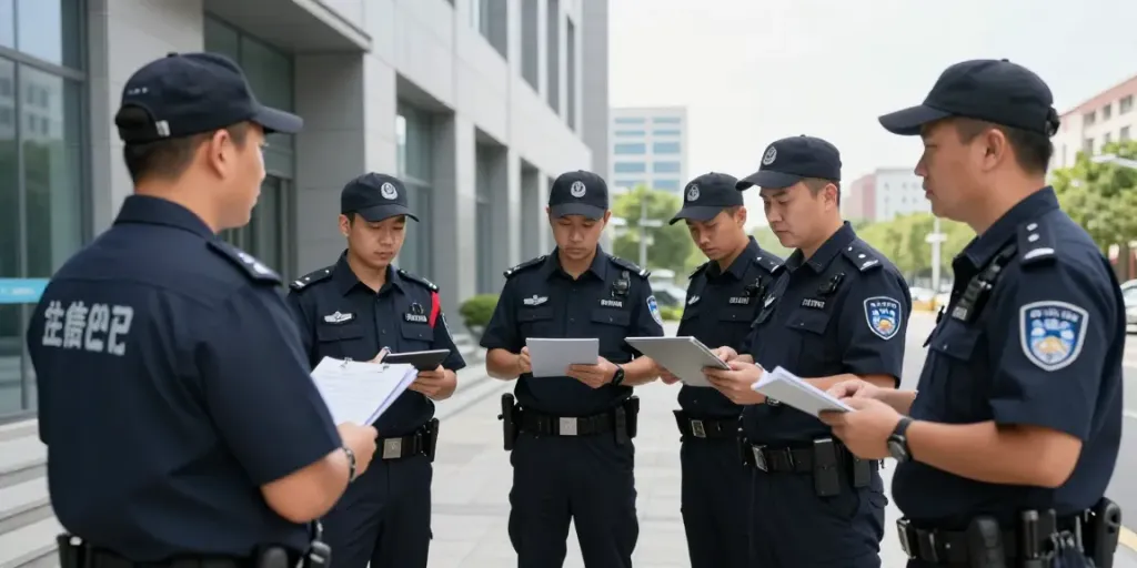 Corporate Security team conducting a site survey at a local business, showcasing trusted providers in action.