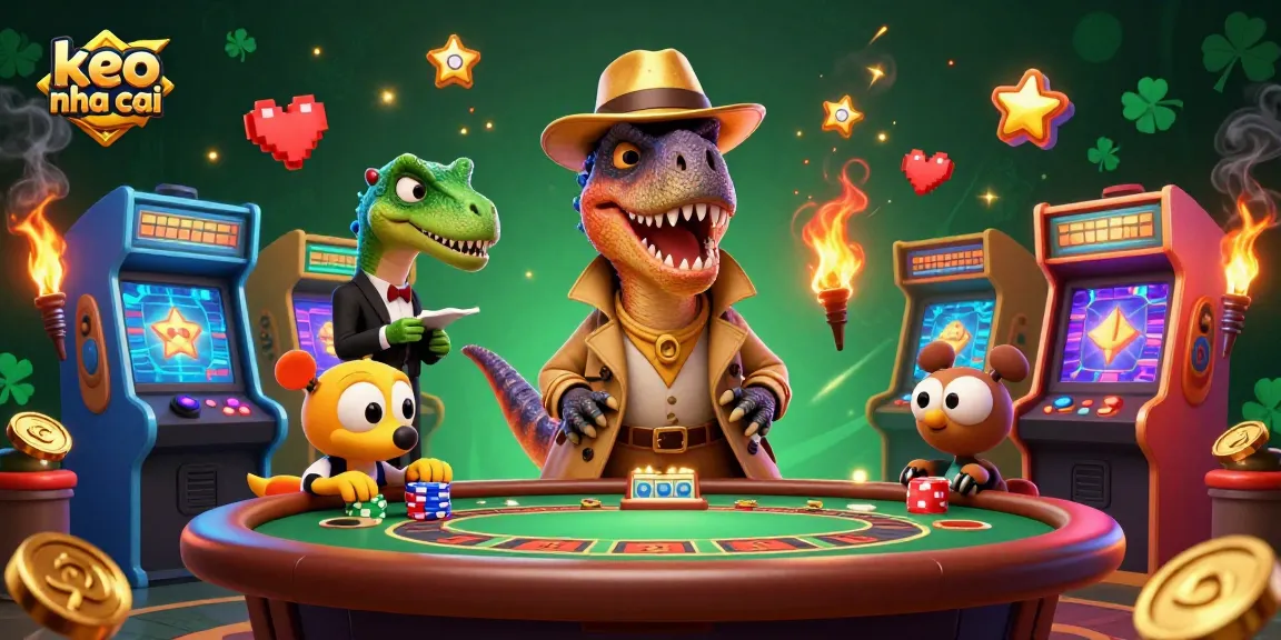 Analyze keo nha cai strategies with colorful 3D casino themes illustrating betting concepts.