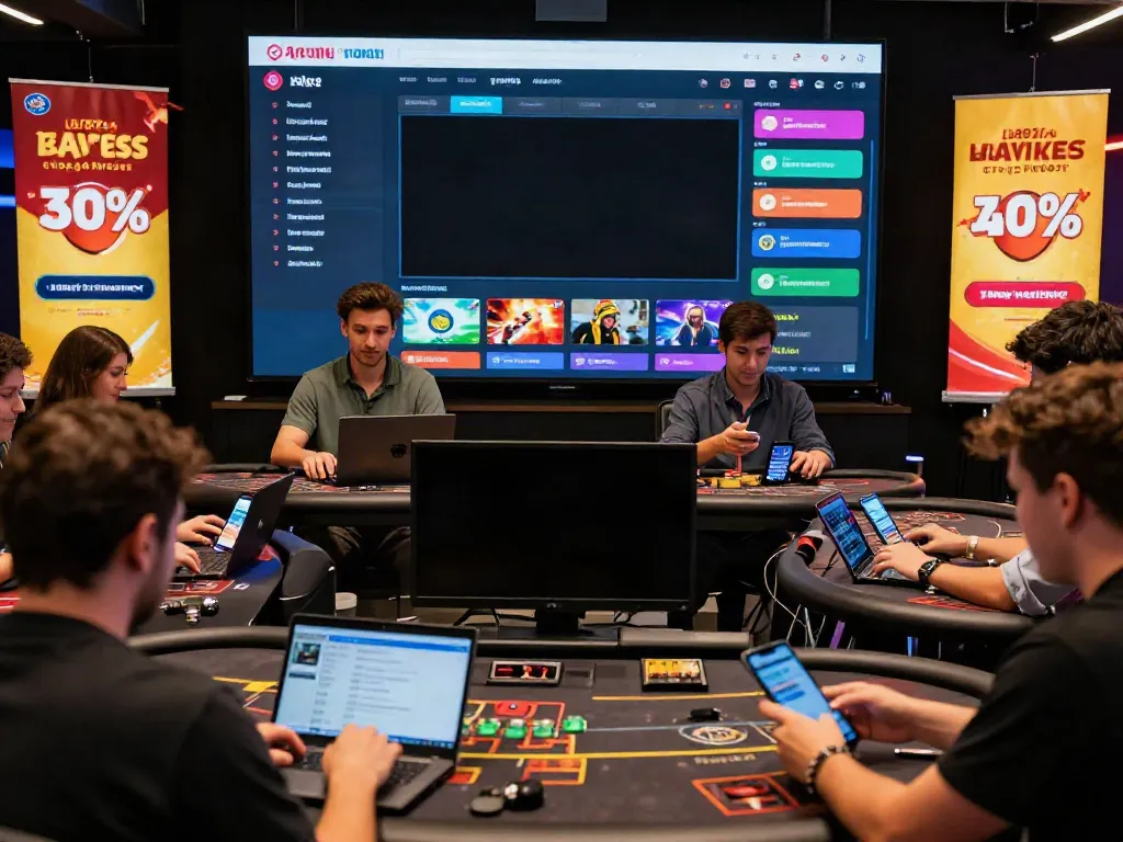 Engaging online gaming scene showcasing players interacting with the uk88 betting platform