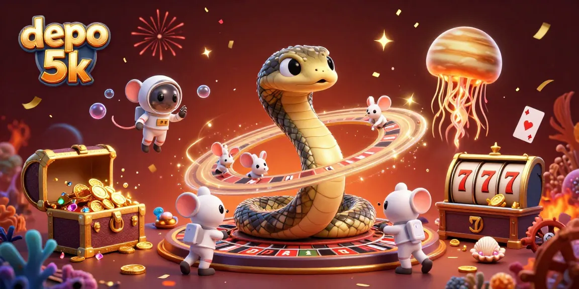 Experience thrilling action in depo 5k as players engage in slots and cosmic adventures with vibrant graphics.